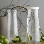 LAV VRA889, 40.5 Oz Vera Glass Carafe with White Lid