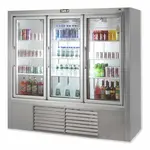 Leader ESPS79, 79-Inch 3 Swing Glass Door Stainless Steel Merchandiser Refrigerator