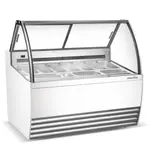 Marchia Display Company Marchia GIC-10, 56-Inch 10-Pan White Gelato Ice Cream Dipping Cabinet Display Freezer
