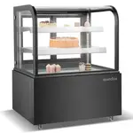 Marchia Display Company Marchia MB36-B 36-inch Floor Model Curved Glass Refrigerated Display Case, Black