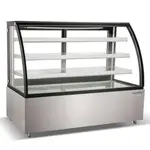 Marchia Display Company Marchia MBT72, 72-Inch Curved Glass Refrigerated Bakery Display Case, High Volume