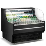 Marchia Display Company Marchia USTAR48, 48-Inch Black Low Profile Open Air Cooler Grab and Go