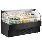 Marchia Display Company Marchia USTAR72G, 71-Inch Black Low Profile Open Air Cooler Grab and Go