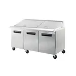 Maxximum Maxx Cold MCR-72M, 75.5x33x44-Inch Mega Top Sandwich/Salad Prep Table Refrigerator, 20 Cu. Ft, 702 Watt, Self-Contained, ETL, ETL Sanitation