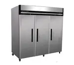 Maxximum Maxx Cold MXCF-72FD, X-series 81x32.7x82.7-Inch Upright Freezer, 3 Solid Doors, UL Sanitation, UL EPH Classified