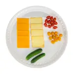 CLOSEOUT - 18-Inch White Plastic Scalloped Serving Tray, 25/CS