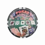CLOSEOUT - 7-Inch Round Poker Print Paper Plate, 96/CS