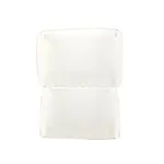 CLOSEOUT - 4x3-Inch White Paper Hinged Container, 500/CS