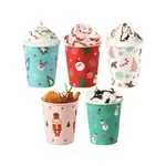 412H, 12 Oz 90 mm Christmas Print Hot Paper Cup, 1000/CS