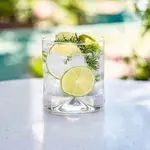 Crisa 6758, 8.2 Oz (243 ml) Old Fashioned Clear Pedrada Glass, 24/CS