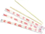CCHOP 9-inch Bamboo Chopsticks in Clear Individual Wrapping, 700/CS