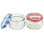 GJ1100M, 0.1L / 3.4 Oz Glass Jar with Plastic Screw Lid, EA
