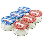 GJ1100M, 0.1L / 3.4 Oz Glass Jar with Plastic Screw Lid, EA