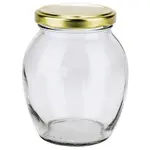 GJ1351, 0.35L / 11.8 Oz Glass Jar with Metal Screw Lid, EA