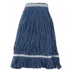 MOP-20, Premium Cotton-Poly Blend Looped End Wet Mop Head, Blue