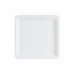 CLOSEOUT - 11.8-Inch Square Milna White Plastic Serving Tray, 25/CS