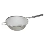 MSTP-10DM, 10.25-Inch Double Medium Mesh Strainer with Plastic Handle