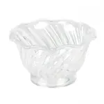 PLDS005C, 5 Oz Plastic Clear Swirl Tulip Dessert Dish