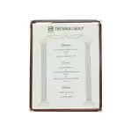 PLMENU-1BR, 8.5x11-Inch Plastic Brown Single Pocket Menu Cover