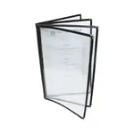 PLMENU-4, 8.5x14-Inch Plastic Menu Cover Flexible, Four-Page Booklet
