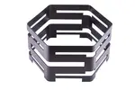 PWB6-3015B, 11.81-Inch Hexagon Buffet Riser, Black Powder Coated Steel