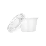 SD4CL, 4 Oz Clear Plastic Souffle Cup / Portion Cup with Clear PET Lid, 500/CS