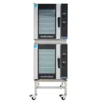 Moffat E33D5-2C, Turbofan Double Deck Half Size Digital Convection Oven with Steam Injection and Casters, 220-240V, 12 kW