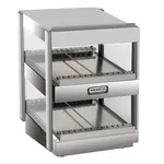 Nemco 6480-18S, 18-inch Stainless Steel Slanted Double Shelf Display Case, 120V