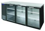 Nor-Lake AdvantEDGE NLBB79-G, 79-inch 3 Glass Door Back Bar Refrigerator W/Free Flowing Air System