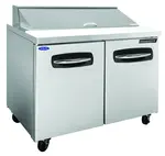 Nor-Lake AdvantEDGE NLSP48-12, 48-inch 2 Self-closing Doors Sandwich Food Prep Refrigerator