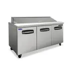 Nor-Lake AdvantEDGE NLSP72-18-005, 72-inch 3 Self-closing Doors Sandwich Food Prep Refrigerator W/Drawers on Right&Left