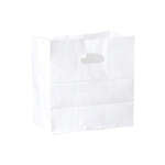 Novolex DURO 11x6x11-Inch White Paper Shopping Bag with Handles, Die Cut, 500/CS