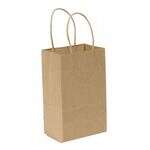 Novolex DURO 5.25x3.25x8.37-Inch Kraft Paper Shopping Bag with Twisted Handles, 250/CS
