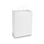 Novolex DURO 13x7x17-Inch 65# White Paper Shopping Bag with Handles, 250/PK