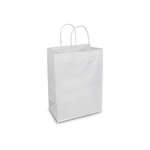 Novolex DURO 10x5x13-Inch 60# White Paper Bag with Twisted Handles, 250/CS