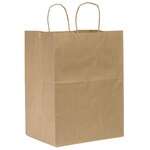 Novolex DURO 12x9x15.75-Inch #65 Kraft Paper Shopping Bag with Twisted Handles, 200/CS