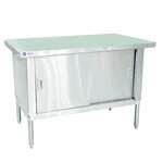 Omcan 24399, 30x72-inch 430 Stainless Steel Knock-Down Work Table with Overhang Edge