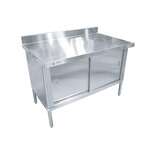 Omcan 28643, 30x60-inch 430 Stainless Steel Knock-Down Work Table with 4-inch Backsplash