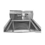 Omcan 43761, 18x18x11-inch 1-Compartment Sink with Right Drain Board