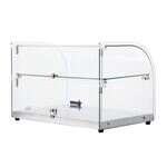 Omcan 44372, 22-inch Countertop Curved Front Glass Food Display Case, 45L Capacity
