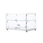 Omcan 44373, 22-inch Countertop Angled Front Glass Food Display Case, 50L Capacity