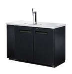 Omcan BB-CN-0012-DH, 48.8x24.4x36.2-Inch Refrigerated Back Bar Cooler with Spout and Stainless Steel Top, 2 Solid Doors, ETL Listed, ETL Sanitation, NSF-7