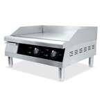 Omcan CE-CN-0613, 24-inch Countertop Stainless Steel Electric Griddle with Flat Surface, 3560W