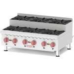Omcan CE-CN-0636-S, 36-inch 6 Burners Countertop Step-Up Natural Gas Hot Plate
