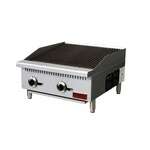 Omcan CE-CN-CB24-M, 24-inch 2 Burners Countertop Radiant Natural Gas Charbroiler, 70,000 BTU