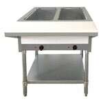 Omcan FW-CN-0002-NG, 30-inch 2 Pans Open Well Natural Gas Steam Table
