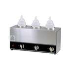 Omcan FW-CN-1603, 17-inch Stainless Steel Triple Bottle Sauce Warmer