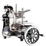 Omcan MS-IT-0300-BF, 12-inch Blade Stainless Steel Red Volano Slicer with Daisy Flower Wheel