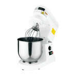 Omcan MX-CN-0007-HW, 7 Qt Stainless Steel White Baking Mixer with Guard