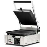 Omcan PG-IT-0483-R, 10x9-inch Electric Single Panini Grill with Ribbed Grill Surface
